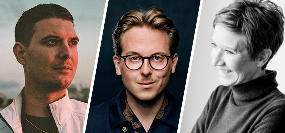 Caspar Eric, Thomas Korsgaard og Louise Juhl Dalsgaard 